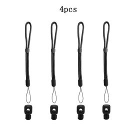 Dragonne de poignet pour Insta360 X3 X4, accessoires d'appareil photo, sangle de poignet antidérapante, corde Anti-perte, Clip de support de lanière-Noir 4pcs