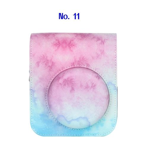 Sac pour appareil photo en cuir PU pour Fujifilm Instax Mini 12, accessoires pour appareil photo instantané, étui de protection pour appareil photo avec bandoulière réglable-No. 11