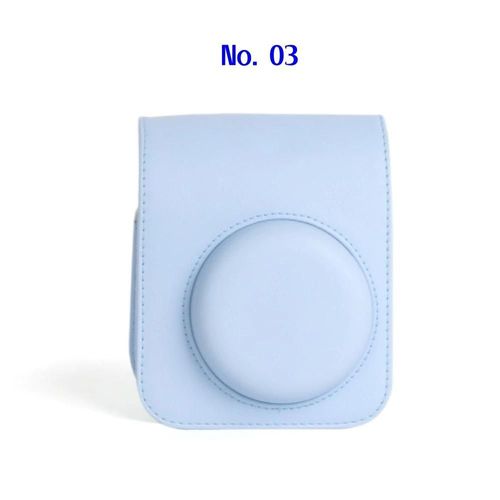 Sac pour appareil photo en cuir PU pour Fujifilm Instax Mini 12, accessoires pour appareil photo instantané, étui de protection pour appareil photo avec bandoulière réglable-No. 03