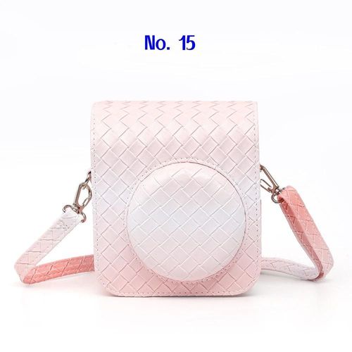 Sac pour appareil photo en cuir PU pour Fujifilm Instax Mini 12, accessoires pour appareil photo instantané, étui de protection pour appareil photo avec bandoulière réglable-No. 15