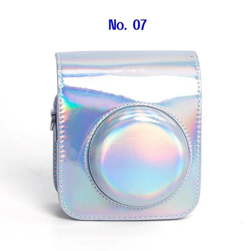 Sac pour appareil photo en cuir PU pour Fujifilm Instax Mini 12, accessoires pour appareil photo instantané, étui de protection pour appareil photo avec bandoulière réglable-No. 07