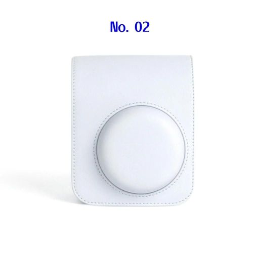 Sac pour appareil photo en cuir PU pour Fujifilm Instax Mini 12, accessoires pour appareil photo instantané, étui de protection pour appareil photo avec bandoulière réglable-No. 02