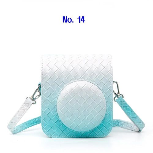 Sac pour appareil photo en cuir PU pour Fujifilm Instax Mini 12, accessoires pour appareil photo instantané, étui de protection pour appareil photo avec bandoulière réglable-No. 14