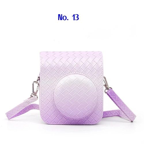 Sac pour appareil photo en cuir PU pour Fujifilm Instax Mini 12, accessoires pour appareil photo instantané, étui de protection pour appareil photo avec bandoulière réglable-No. 13