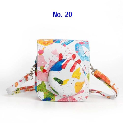Sac pour appareil photo en cuir PU pour Fujifilm Instax Mini 12, accessoires pour appareil photo instantané, étui de protection pour appareil photo avec bandoulière réglable-No. 20