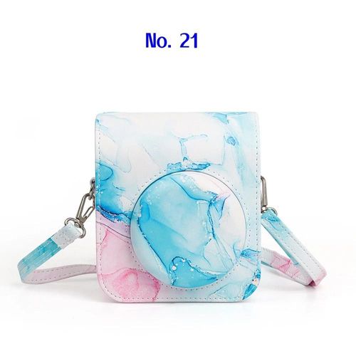 Sac pour appareil photo en cuir PU pour Fujifilm Instax Mini 12, accessoires pour appareil photo instantané, étui de protection pour appareil photo avec bandoulière réglable-No. 21