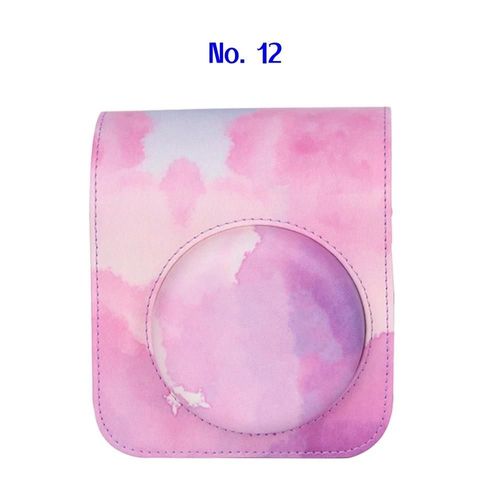 Sac pour appareil photo en cuir PU pour Fujifilm Instax Mini 12, accessoires pour appareil photo instantané, étui de protection pour appareil photo avec bandoulière réglable-No. 12
