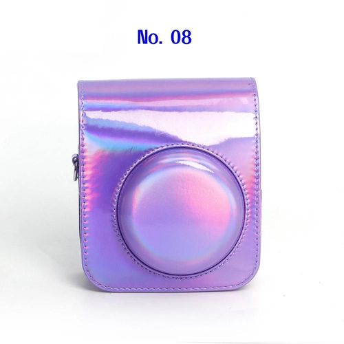 Sac pour appareil photo en cuir PU pour Fujifilm Instax Mini 12, accessoires pour appareil photo instantané, étui de protection pour appareil photo avec bandoulière réglable-No. 08