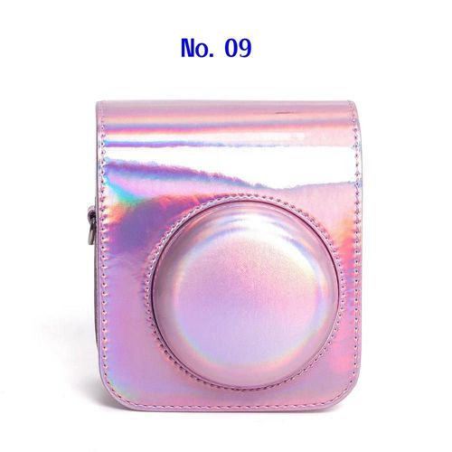 Sac pour appareil photo en cuir PU pour Fujifilm Instax Mini 12, accessoires pour appareil photo instantané, étui de protection pour appareil photo avec bandoulière réglable-No. 09