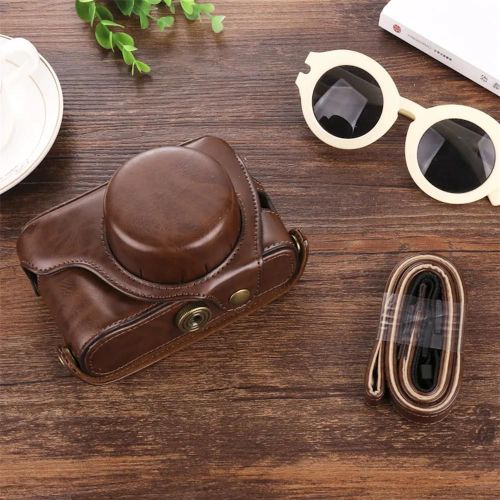 Pour Fujifilm X100V X100F X100T X100S X100 série sac pour appareil photo bandoulière étui en cuir PU housse de protection offre spéciale sacs pour appareil photo-Brown