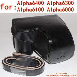 Sacoche pour appareil photo chancelier, boîtier pour Sony, ilce, Alph, a6400, a6300, a6100, a6000, a5100, a5000, objectif 16-50mm, utilisation avec clip facial en PU, rétro-fora6400 6300 6000