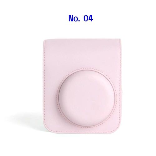 Sac pour appareil photo en cuir PU pour Fujifilm Instax Mini 12, accessoires pour appareil photo instantané, étui de protection pour appareil photo avec bandoulière réglable-No. 04