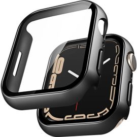Coque Protection Écran Apple Watch Series 8/7 41mm - Ultra Mince 0.3mm En Verre Trempé Hd, Découpes Précises Et Protection Intégrale Contre Chocs - Noir