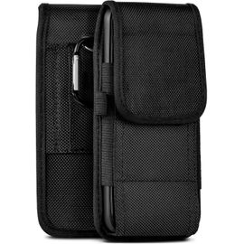 Coque Pour Xiaomi Mi Mix 3 Avec Clip Ceinture, Mousqueton Et Porte-Stylo - Étui Nylon Élastique 360° Protégé Contre Les Chocs - Noir