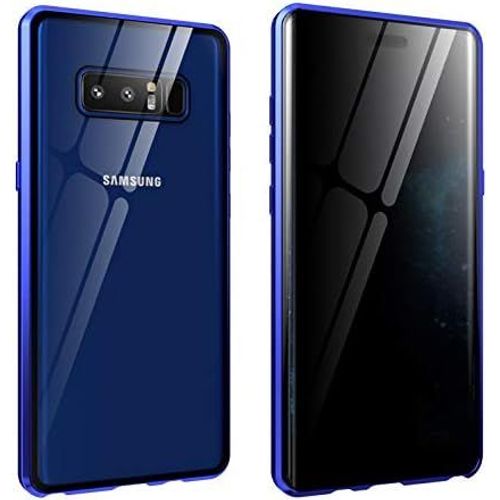 Coque Magnétique Ultra Slim Pour Samsung Galaxy Note 8 Avec Verre Trempé Anti-Rayures, Alliage D'aluminium Et Adsorption Puissante - Protection Confidentialité Transparente