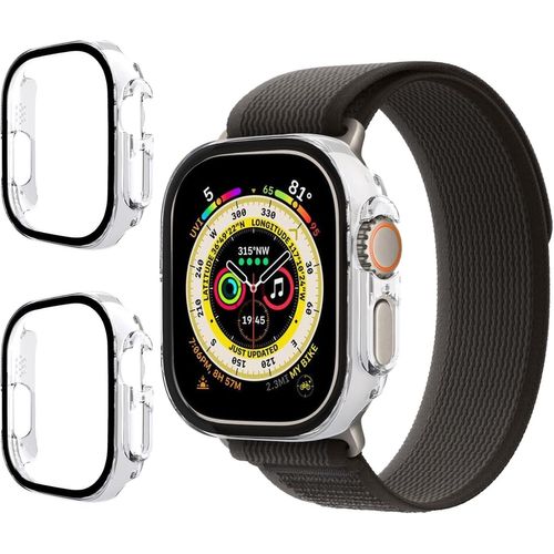 Coque Protectrice Pour Apple Watch Ultra 49mm Avec Film Trempé Intégré - Anti-Rayures, Absorption De Chocs, Design Léger Et Transparente