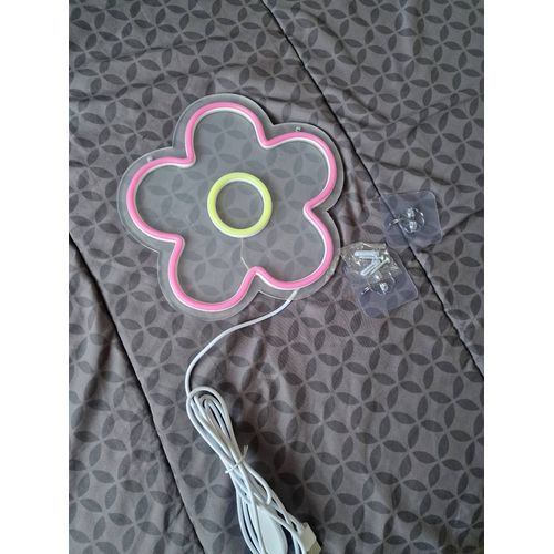 Lampe Neon Fleurs Rose ?