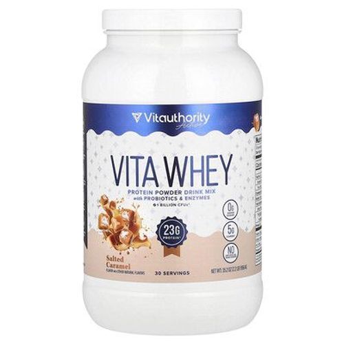 Vitauthority, Poudre De Protéines De Lactosérum Vita, Caramel Salé, 998,4 G 