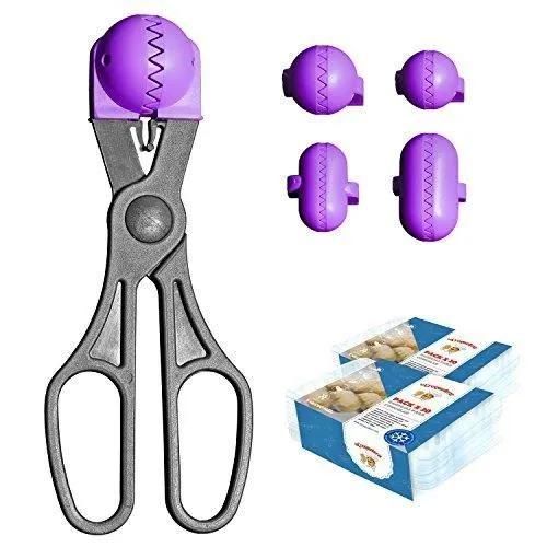 La Croquetera Pack- Pelle Multifonction Couleur Violet 4 Moules Interchangeables Pour Masse + Pack 40 Bacs