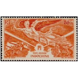 Indochine (Actuel Vietnam), Colonie Française 1946, Beau Timbre De Poste Aérienne Neuf* Yvert 39, 1er Anniversaire De La Victoire Des Alliés Sur L'allemagne Nazie.