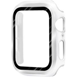 Coque Ultra Mince Anti-Rayures Et Choc Pour Apple Watch Series 8 41mm - Protection Pc Dur Avec Coupe-Précisé - Blanc Argenté