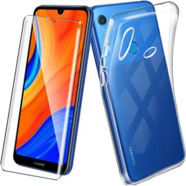 Coque Transparente Huawei Y6s 2019 Avec Film Verre Trempé - Tpu Doux Anti-Rayures, Protection Eau/Huile, 99.9% Transparence, Découpes Précises