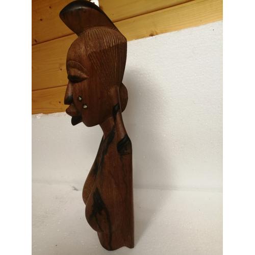 Buste statuette africaine bois massif