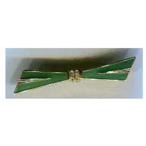 Broche Fantaisie - En Métal Vert Avec Strass - 5,5 Cm Environ