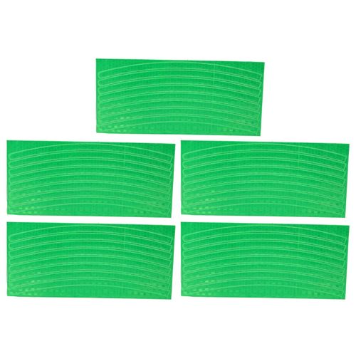Lot De 5 Autocollants Reflechissants Pour Jantes De Velo De Montagne, Resistants Aux Hautes Temperatures, Verts