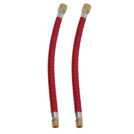 Lot De 2 Rallonges De Pompe A Velo, Longueur 16,6 Cm/6,5 Pouces, En Nylon Et Cuivre, Double Valve