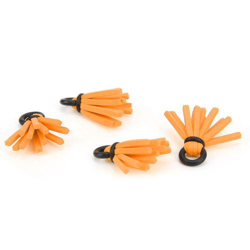 Lot De 4 Flotteurs De Peche A La Mouche En Mousse Avec Indicateurs De Frappe, Flotteurs De Positionnement D'hamecons Derivants Et Flotteurs, Orange