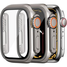 Étui De Protection Avec Verre Trempé Pour Apple Watch Series 8/7 41mm - Coque Ultra Style Anti-Choc, Double Écran Et Bouton De Rechange [Couleur]