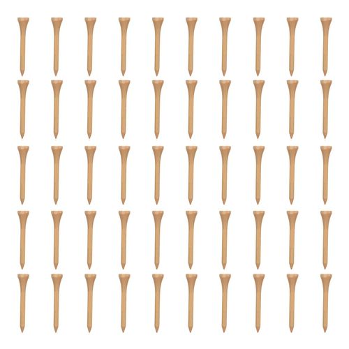 Lot De 50 Tees De Golf Professionnels En Bois De Remplacement Robustes Pour Accessoires De Golf 54 Mm/2,13 Pouces
