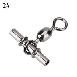 Lot De 20 Emerillons De Peche Durables En Forme De T Pour Grue (2#)