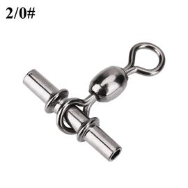 Lot De 20 Emerillons De Peche Durables En Forme De T Pour Grue (2/0#)