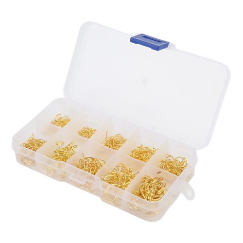 Lot De 500 Hamecons De Peche En Acier Au Carbone, Hamecons A Cercle Unique, Pour Peche A La Mouche Et A La Carpe, Dores