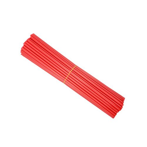 Lot De 72 Couvre-Rayons Universels Pour Jantes De Velo, 24 Cm, Kit De Decoration, Rouge