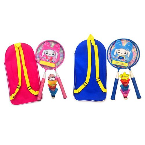 Ensemble De Raquettes De Badminton Pour Enfants De 3 A 12 Ans, Exercice De Coordination Pour Enfants, Ensemble De Badminton En Fil De Nylon Hautement Elastique, Une Paire De Raquettes De Badminton, 3 Balles, Sac