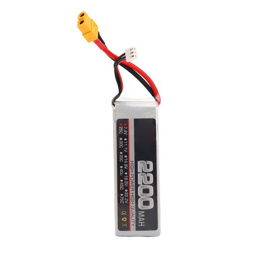 Batterie Lipo 7,4 V 2s 2200 Mah 25 C, Taux De Decharge Eleve, Pour Drones Rc, Accessoires De Vol Xt60