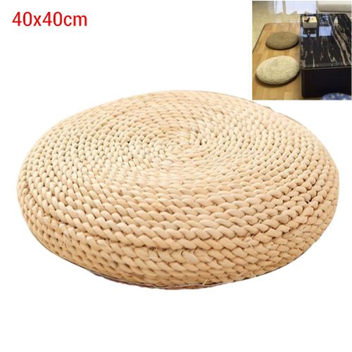 Coussin Rond En Paille, Coussin De Meditation Pour Yoga, Tapis De Sol Rembourre En Soie
