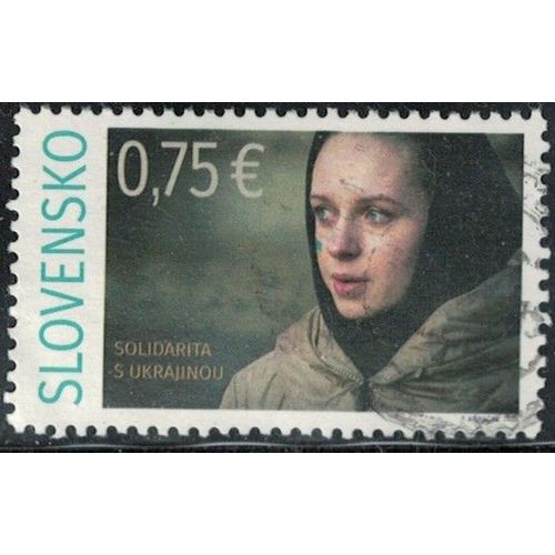 Slovaquie 2022 Oblitéré Used Solidarité Avec L'ukraine Y&t Sk858 Su