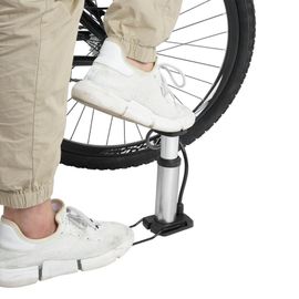 Mini Pompe A Pied Portable Haute Pression Pour Velo (Argent)