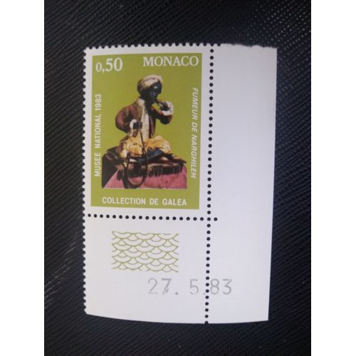 Timbre Monaco Yt 1377 Fumeur De Pipe À Eau 1983 (100309 )