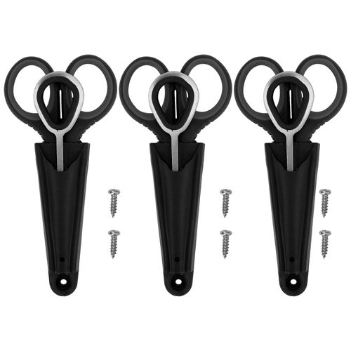 Lot De 3 Ciseaux Multifonctions, Coupe-Ligne, Leurre, Separateur D'hamecons, Materiel De Peche, Noir