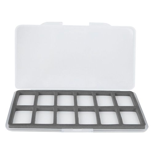 Boite De Rangement Magnetique En Abs Pour Peche A La Mouche, Etui Pour Hamecons, Leurres Et Accessoires En Mousse, 12 Compartiments