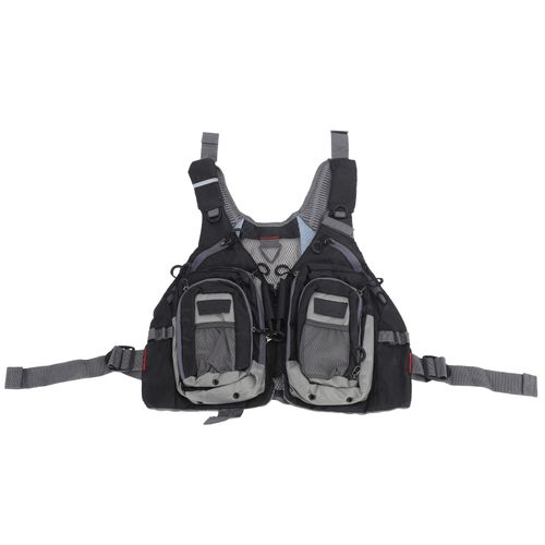 Gilet De Peche A La Mouche Multi-Poches, Confortable, Respirant, Reglable, Portable, Bandes Reflechissantes, Pour Hommes Et Femmes, Noir