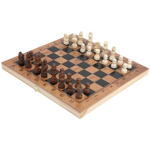 Jeu D'echecs Pliable Multifonctionnel 3 En 1 En Bois, Jeu De Dames Et De Dames Portable