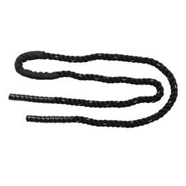 Corde A Sauter Lestee 25 Mm X 3 M, Noire Et Doree, En Polyester, Pour La Musculation Et Le Developpement Musculaire.