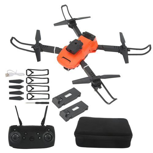 Drone Quadricoptere E100 Pliable, Double Camera Hd 4k, Evite Tous Les Obstacles, Pour La Photographie Aerienne, Trois Batteries