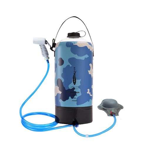 Sac de douche de camping 10 L, sac de douche d'exterieur, sac de douche solaire portable en PVC, sac de rangement d'eau de camping